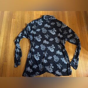 Lane Bryant Fitted Sheer Mock-Neck Mesh Top, Size 14/16